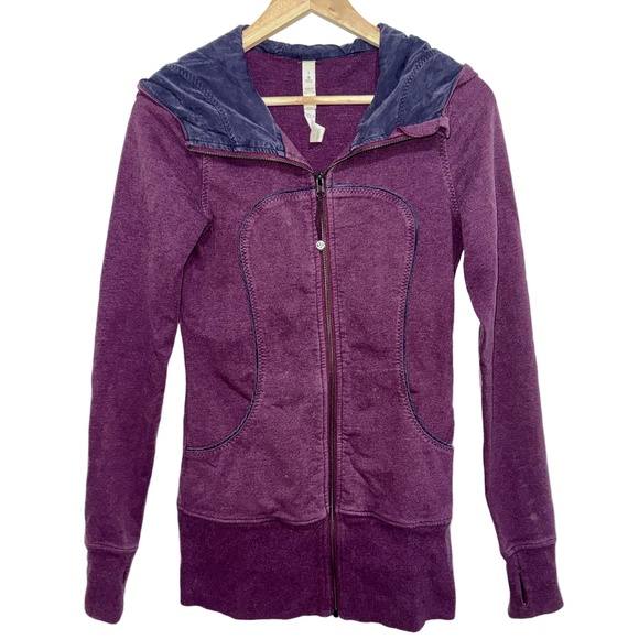 lululemon athletica Jackets & Blazers - Lululemon Live Simply Jacket Purple Silver Casual Athletic Zip Up Coat Size 6